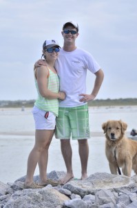 Copper, Ash, and Me at the beach